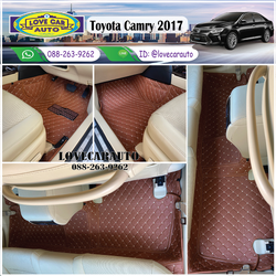 พรม6D Toyota Camry โตโยต้า คัมรี่ 2017 สีน้ำตาลเข้ม