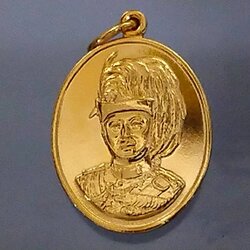 เหรียญชุบกาหลั่ยทอง ร6 ที่ระลึกครบ 80 ปี พระผู้พระราชทานกำเหนิดลูกเสือไทย 2534