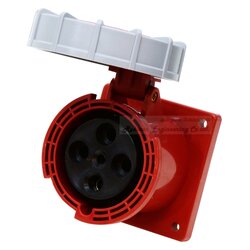 HTN 4441 เต้ารับฝังตรงกันน้ำ (3P+E) 125A IP67 DAKO