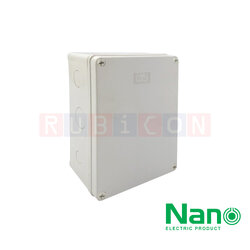 NANO-205W กล่องพลาสติกกันน้ำ สีขาว ขนาด 8x6x4" (51x198x96 mm.)