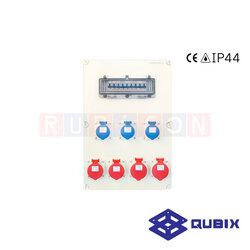 QUBIX MX-XZS3-7002 63A ชุดตู้ไฟสนามพร้อมปลั๊กเพาเวอร์ (MOBILE POWER DISTRIBUTION BOX)