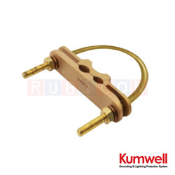 KUMWELL GXCTW 25-70 แคล้มป์จับร็อดหรือท่อ สำหรับสายเคเบิลสองเส้น (Rod or Pipe to Two Cable Clamp) Pipe Size = 1", Cable Size 25-70 mm2 , (Figure 2)