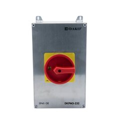 "DAKO" DKPM3-232 สวิทช์ลูกบิดกันน้ำ พร้อมกล่องสแตนเลส 2P 32A 415V (STAINLESS STEEL ENCLOSED ROTARY SWITCH)