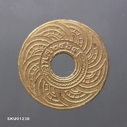 สตางค์รู เนื้อทองแดง 1 สตางค์ ปี พ.ศ.2464 ตัวติดหายาก ผ่านใช้