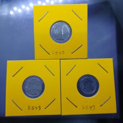 เหรียญสตางค์ครบชุด เหรียญ 1-5-10 สตางค์ อลูมีเนียม 2543