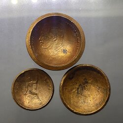 เหรียญถ้วย โรงบ่อนโบราณ ครบชุด พระสยามๆ (โสฬส อัฐ เสี่ยว)