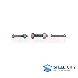 STEEL CITY HBC41 สกรู+น็อต สำหรับ แคล้มวงเดือนอาบสังกะสี ขนาด 1/2” ~ 1” (SCREW + NUT FOR HOT DIP GALVANIZED APPLICABLE HANGERS)