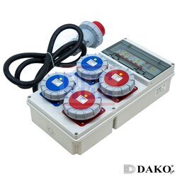 "DAKO PLUG" A10MC03-4 กล่องปลั๊กกระจายไฟ IP55 3P+N+E 32A 400V IP67 (ชุดปลั๊ก IP67)