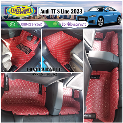 พรมปูพื้นรถยนต์ Audi TT Sline 2023 สีแดงไวน์