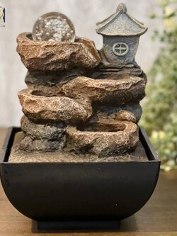 น้ำล้นตั้งโต๊ะ น้ำตกตั้งโต๊ะ เสริมฮวงจุ้ย น้ำตกจำลอง น้ำผุด น้ำล้นขนาดเล็ก น้ำตกขนาดเล็ก ตั้งโต๊ะทำงาน รุ่น M