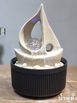 น้ำพุตั้งโต๊ะ รุ่นเรือสำเภาร่ำรวย รหัส7241237SL น้ำพุตกแต่งบ้านเสริมฮวงจุ้ย น้ำตกตั้งโต๊ะ