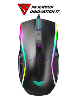 เมาส์เกมมิ่งทรงเรียว Aula F830 Black มี เมาส์เมมโมรี่, Software รองรับ และ DPI สูงสุดถึง 6400