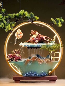 น้ำพุตั้งโต๊ะน้ำล้นตั้งโต๊ะ รุ่นปี่เซียะเทพมงคลXY010 เสริมฮวงจุ้ยโชคลาภ ค้าขายร่ำรวยเสริมดวง ตกแต่งบ้าน ให้เป็นของขวัญได้ทุกโอกาส