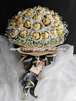 ช่อช็อคโกแลต 40 ลูก+ดอกยิปซี