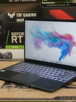 โน๊ตบุ๊คทำงานมือสองราคาถูก MSI Modern B10MW-464TH 14 i3-10110U RAM 8 GB SSD 512GB 14" 1.3 Kg