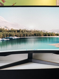 จอคอมมือสอง Samsung 27g55tq 2K จอโค้งสวยๆ ประกันเหลือ