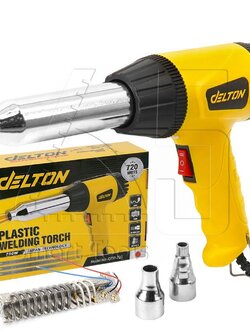 รหัสสินค้า 177 ปืนเป่าลมร้อน ปืนเชื่อม พลาสติก พีวีซี PVC Delton พร้อมอะไหล่ ไส้ฮีทเตอร์ Heater 720 วัตต์
