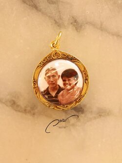 ล็อกเก็ต 2 ด้าน เลี่ยมกรอบทองคำแท้