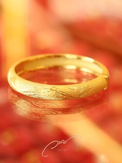 กำไลข้อมือทองคำ 96.5% มังกรคู่หงส์ กำไลสัตว์มงคล