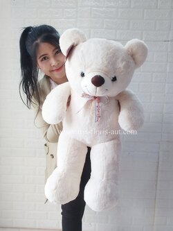 ตุ๊กตาหมีขนนุ่ม สีขาวครีม 70 cm.