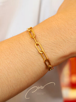 สร้อยข้อมือทองคำลายโซ่เรือ หนาแข็งแรง ยอดนิยม ไม่มีค่ากำเหน็จ