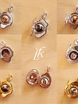 ล็อกเก็ตเปิดปิด ตลับเงินใส่รูปภาพ ตลับเงินเปิดปิด จี้ล็อกเก็ตเปิดปิด ล็อกเก็ตรูปภาพ By kmol studio