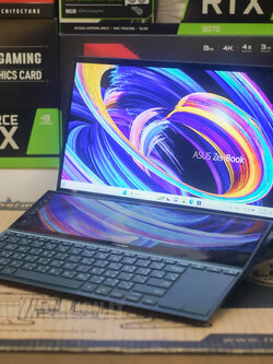 โน๊ตบุ๊คทำงานจอสัมผัสคู่มือสอง Asus Zenbook Duo 14 i5-1135G7 RAM 16 GB SSD M.2 512 GB มีปากกาแถมให้