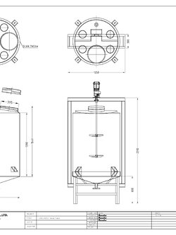 ชุดเครื่องกวน 1000 ลิตร ( Mixing Tank 1000 Lite )