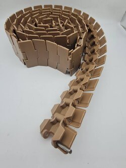 สายพานลำเลียงแบบทางโค้งTop chain 880 K325 สำหรับโรงงานน้ำดื่มและระบบขนถ่ายวัสดุยาว 3เมตรต่อกล่อง