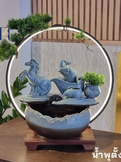 น้ำพุล้นตั้งโต๊ะ รุ่นม้าศึกมงคล18079 เสริมฮวงจุ้ยความเจริญการงาน มั่งมีมั่งคั่ง ให้เป็นของขวัญมงคล