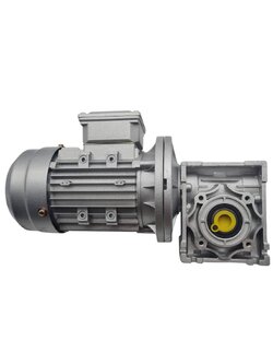 มอเตอร์เกียร์ไฟฟ้ากระแสสลับ ขนาด180W 380V/220V 3phase พร้อมหน้าแปน รูเพลา 18 มิลลิเมตร เกียร์ 20:1