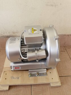 พัดลมโบรเวอร์เป่าอากาศ และ ดูดอากาศ Ring Blower JQT 340 220 V ขนาด 0.5แรงม้าใช้เติมอากาศในบ่อ เพาะเลี้ยงสัตว์น้ำ