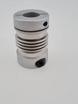 Bellow coupling ขนาด 25 มิลลิเมตร DO คัปปลิ้ง ยอยข้อต่อยืดหยุ่น สำหรับมอเตอร์ และ เพลา BW25