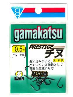 เบ็ด จินุ กามา สีดำ gamakatsu PRESTIGE NSB C1CH3