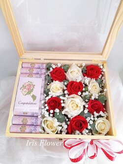 Flower Box กล่องดอกไม้(ราคาไม่รวมธนบัตรค่ะ)