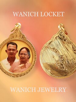 รับทำล็อกเก็ตเลี่ยมกรอบทองคำแท้ จี้รูปภาพเลี่ยมกรอบทอง จี้รูปพ่อแม่ ล็อกเก็ตพ่อแม่ By WANICH