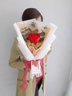 ช่อดอกกุหลาบ 1 ดอก (ขาว)