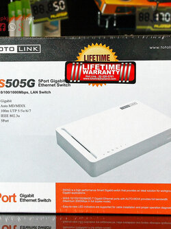 Hub Switch Gigabit 5Port พ่วงความเร็วอินเตอร์เน็ต 1,000Mbps ด้วย TOTO-LINK S505G