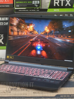 โน๊ตบุ๊คเล่นเกมมือสอง Acer Nitro 5 AN515-57-58LR i5-11400H RAM 8GB SSD 512GB RTX3050 ประกันถึง2024