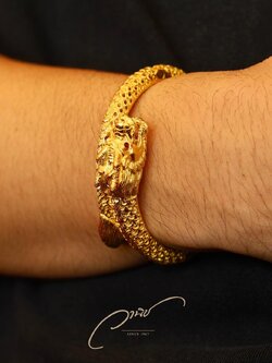 กำไลข้อมือมังกรทองคำ 96.5% งานทองคำพรีเมี่ยม