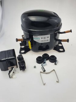 ADW51 คอมเพรสเชอร์ 1/6 แรงม้า R134a LBP สำหรับตู้แช่ ตู้เย็น Compressor ของใหม่ พร้อมอุปกรณ์ ดีเลย์ โอเวอร์โหลด