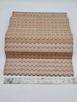 Flat modular belt สายพานลำเลียบแบบโมดูลาร์ผิวเรียบ ขนาด ต่างๆตามการใช้งาน Har 5935