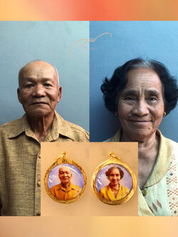 ล็อกเก็ตหินอ่อน 2 หน้า เลี่ยมกรอบทองคำแท้ 90% By WANICH