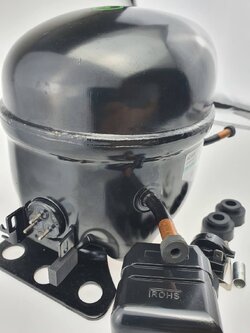 ADW91 คอมเพรสเชอร์ 1/3 แรงม้า R134a LBP สำหรับตู้แช่ ตู้เย็น Compressor ของใหม่ พร้อมอุปกรณ์ ดีเลย์ โอเวอร์โหลด