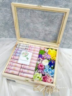 Flower Box กล่องธนบัตร(ดอกไม้ประดิษฐ์)