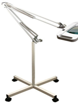 โคมไฟแว่นขยายเลนส์สี่เหลี่ยม แบบตั้งตั้งพื้น 10x