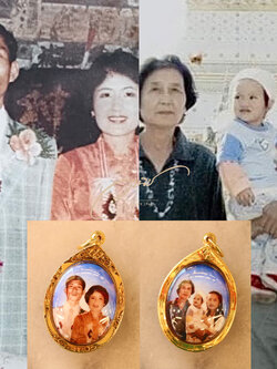 ล็อกเก็ตรูปภาพ ล็อกเก็ตหินอ่อน เลี่ยมกรอบทองคำแท้ By WANICH LOCKET