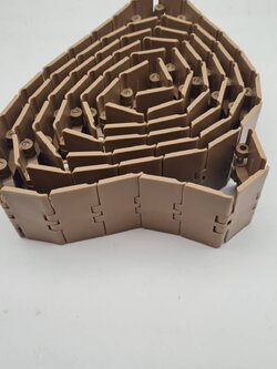 สายพานลำเลียงแบบทางตรง Top chain 820K325 สำหรับโรงงานน้ำดื่มและระบบขนถ่ายวัสดุยาว 3เมตร