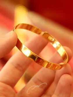 กำไลทองคำ 96.5% ลายซาโบน่า น้ำหนัก 1 บาท งานยอดนิยม