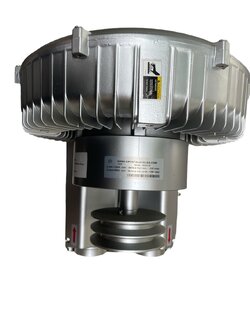 พัดลมโบรเวอร์เป่าอากาศ (Belt drive)และ ดูดอากาศ แบบใช้เครื่องยนต์หรือ มอเตอร์โซลาขนาด 2 แรงม้า สำหรับใช้งานในพิ้นที่ที่ไม่มีไฟฟ้า หรือ ต้องการความเร็วรอบสูงพิเศษ